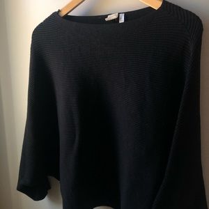 Black dolman sleeve sweater